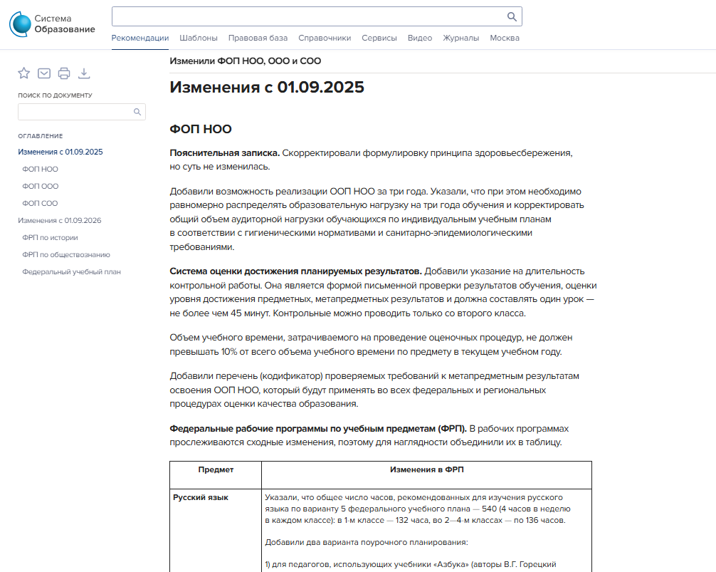 Минпросвещения утвердило поправки к ФОП-2025.