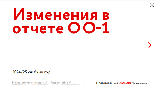 Новая форма федерального статистического наблюдения № ОО-1